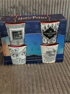 Rae Dunn x Harry Potter - The Marauder's Map- Ramekins Set of 4 - NIB